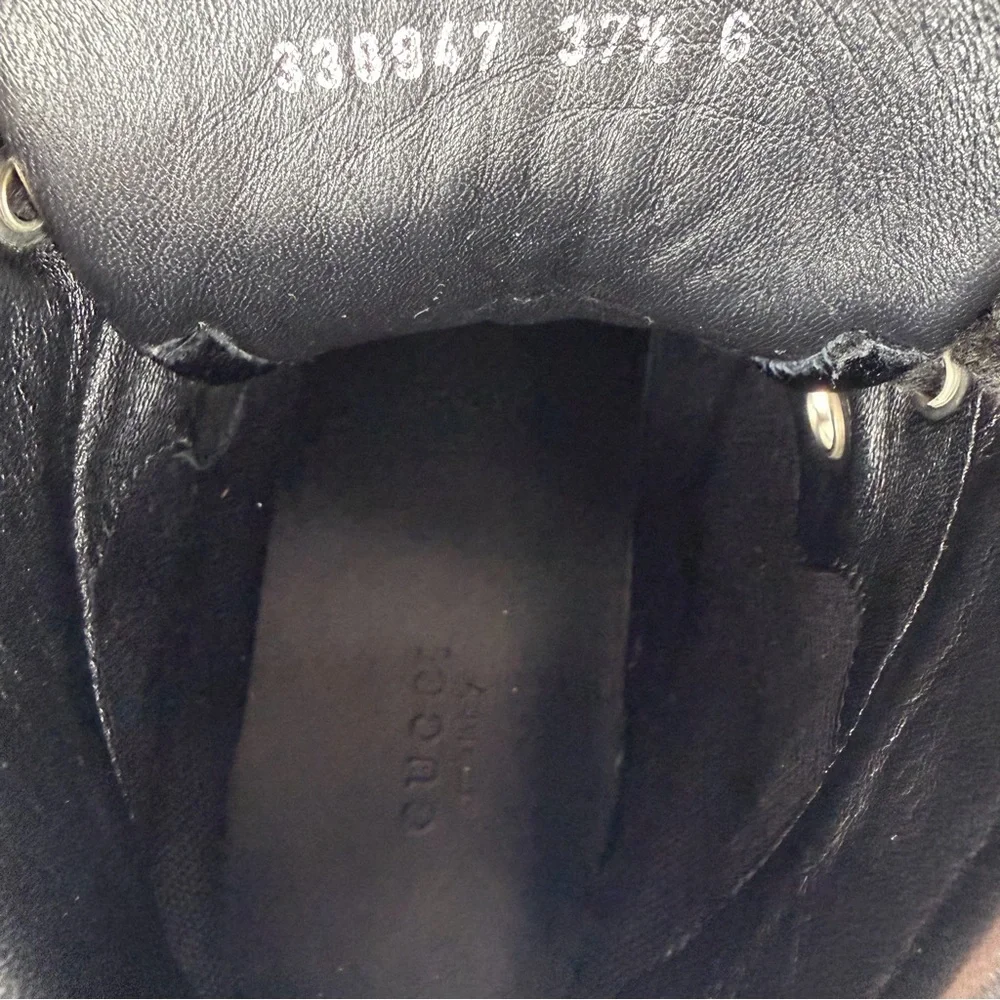 Gucci Black Studded Sneakers Size 37.5 - Picture 7 of 10